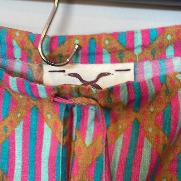 Figue Goa drawstring printed Cotton-blend Wide-leg Pants S - Picture 6 of 10